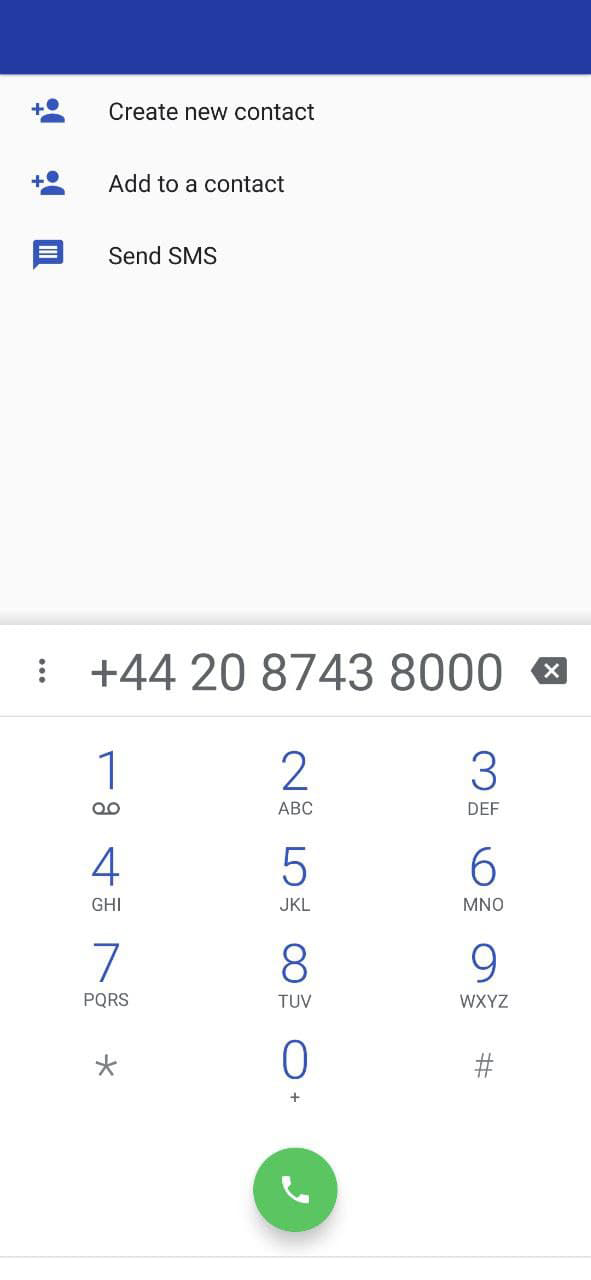 How to make Android VoIP Calls with Telnyx: Screen Capture: Image shows Calling accounts with a single account listed and the toggle switched set to the on position.