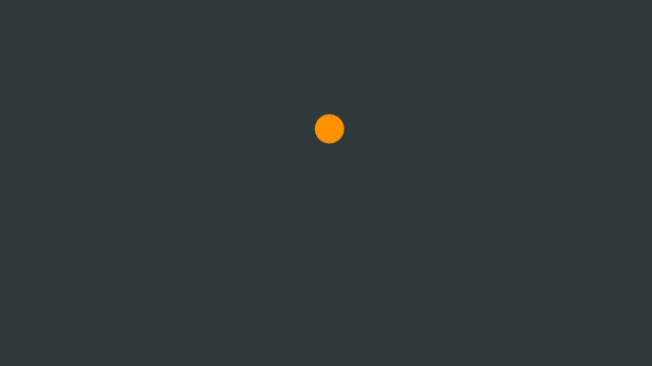 Rapier Physics with Macroquad: A carrot orange ball at the centre of a gun metal window hovers, presumably falling.